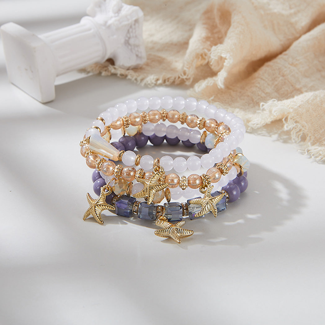 European and American Cross-Border Hot-Selling New Bohemian Bracelets Creative Tassel Multi-Layer Beaded Bracelets Fashion Jewelry