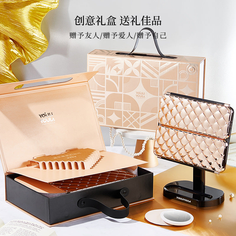 LED makeup mirror stepless dimming HD makeup makeup suit practical birthday gift cosmetics full gift box
