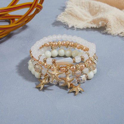 European and American Cross-Border Hot-Selling New Bohemian Bracelets Creative Tassel Multi-Layer Beaded Bracelets Fashion Jewelry