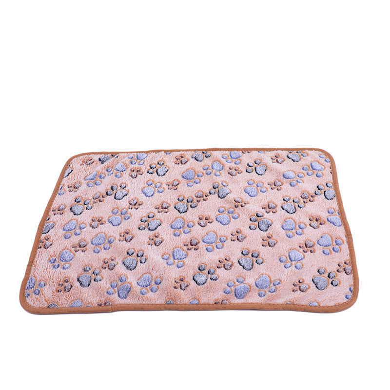 Cross-border pet blanket mat cat and dog flannel blanket autumn and winter warm blanket pet sleeping mat wholesale