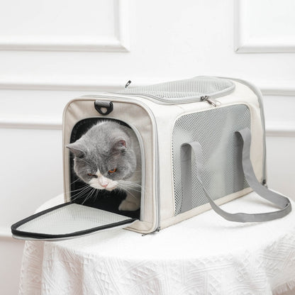 Cat Carrier for Outings, Sterilization, Portable, Large Capacity, Breathable, Cat Car Cage, Cat Cage, Dog Carrier, Handheld, Crossbody, Foldable Pet