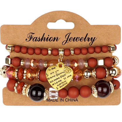 European and American Cross-Border Hot-Selling New Bohemian Bracelets Creative Tassel Multi-Layer Beaded Bracelets Fashion Jewelry