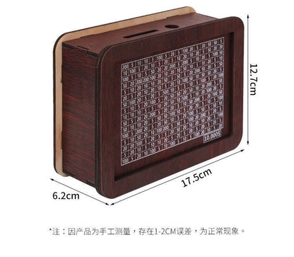 Cross-border Explosions Money Box With Counter Retro Creative Reusable Wooden Piggy Bank