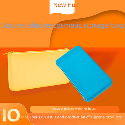 Silicone Travel Data Cable Clutch Bag for Storing Mobile Phones, Earphones, Makeup Brushes, and Cosmetics, Ins-Style Foreign Trade