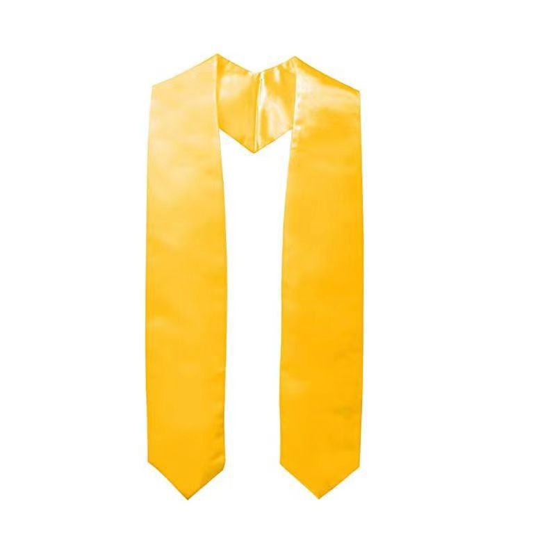 Factory Direct Sales Graduation Season Ribbon Ceremonial Shoulder Strap Solid Color Graduation Ceremonial Ribbon Honor Award Shawl Tassel Gold Stamping