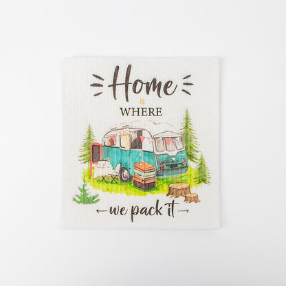 Kitchen Sponge Dishcloth Wholesale Multifunctional Water-Absorbing and Oil-Removing Scouring Pad Non-Woven Fabric German Wood Pulp Cotton Rag