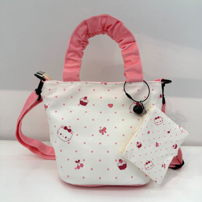 In-Stock New Small Cloth Bag Ins Cute Cartoon Women's Summer Cloth Bag Handbag Casual Tote Bag Upgrade