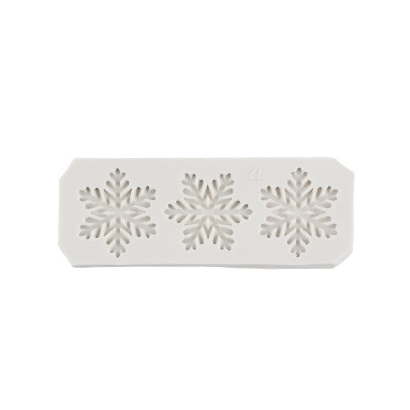 Christmas snowflake modeling silicone molds sugar cake chocolate mold diy baking Christmas decoration glue