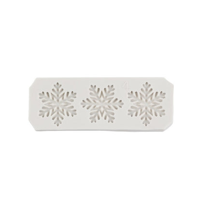 Christmas snowflake modeling silicone molds sugar cake chocolate mold diy baking Christmas decoration glue