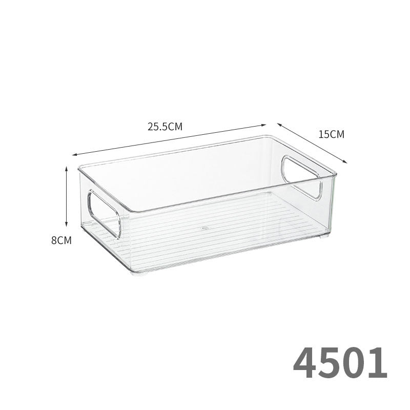 Desktop Storage Box Drawer Built-in Partition Transparent Acrylic Narrow Long Rectangular Cosmetic Workstation Kitchen