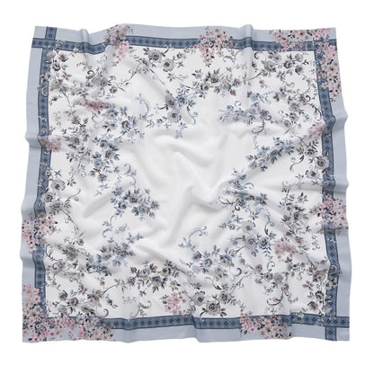 Cross-Border New Product Voile Print 110 Square Scarf Classic Lace Scarf Turban Malaysian Shawl