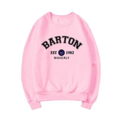 Autumn and Winter Sweatshirt for Women Thickened Letter Printed Round Neck Sweatshirt Plus Thin Velvet Sweatshirt for Women Casual Loose