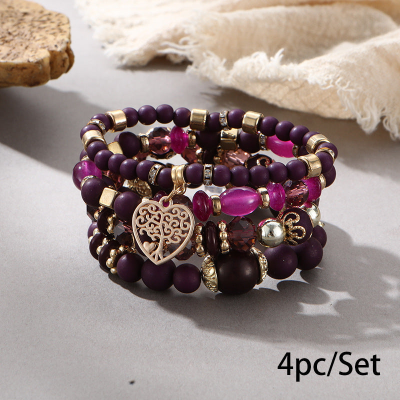 European and American Cross-Border Hot-Selling New Bohemian Bracelets Creative Tassel Multi-Layer Beaded Bracelets Fashion Jewelry