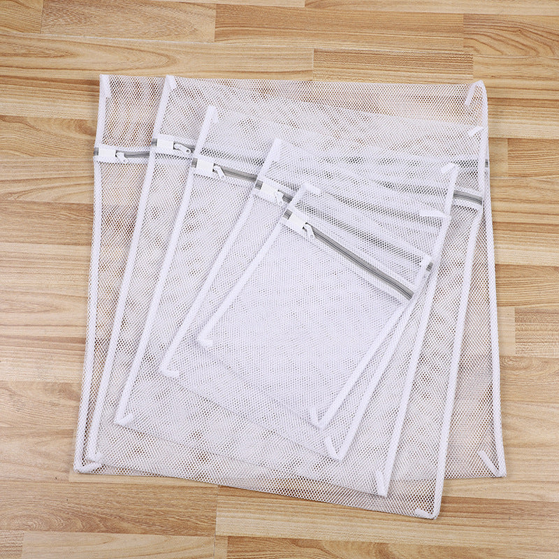 Factory Straight Hair Thickeneded Fine Mesh Gray Zipper Laundry Bag Machine Washable Clothing Care Bag Travel Storage Mesh Bag in Stock