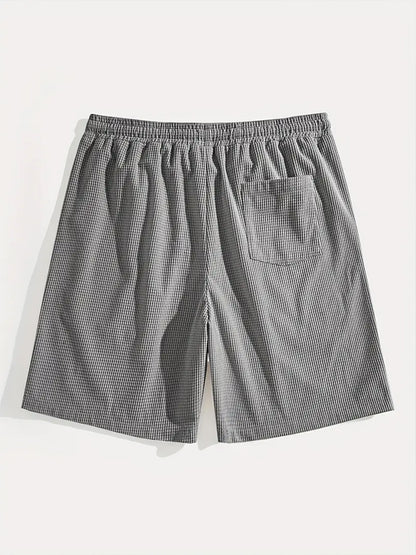Cross-Border European and American Men's Casual Sports Shorts Summer Versatile Men's Large Size Loose Five-Point Pants Pineapple Plaid Shorts for Men