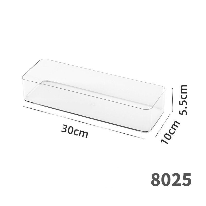 Enlarge 40cm Long Transparent Box Narrow Long Square Storage Box 15cm Wide Water-tight Drawer Finishing
