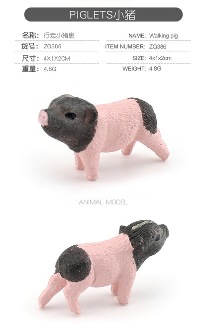 Children's Artificial Farm Poultry Ornaments Plus Pig Model Male and Female Pig Hugging Pig Worker Creative Pig Raising Hand Toy