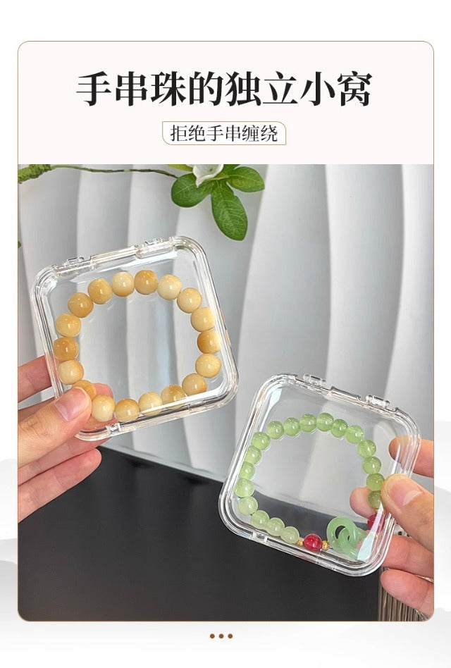 Acrylic Storage Box Jewelry Drawer Bracelet Storage Crystal Necklace Multi-lattice Jewelry Box Portable Anti-oxidation Bracelet
