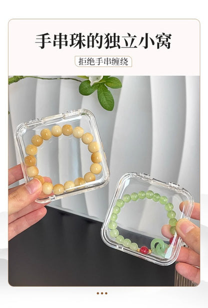 Acrylic Storage Box Jewelry Drawer Bracelet Storage Crystal Necklace Multi-lattice Jewelry Box Portable Anti-oxidation Bracelet