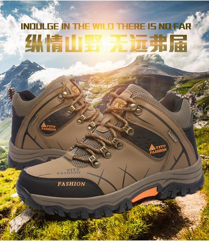Cross-Border Recommendation for Autumn and Winter Men's Low-Top Outdoor Mountaineering and Hiking Sports Shoes, Men's Non-Slip and Wear-Resistant Work Boots