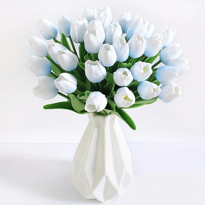 High-End Pu Tulip Artificial Flowers Cross-Border Exclusive for Home and Hotel Wedding Photography Props Feel Artificial Flowers Wholesale