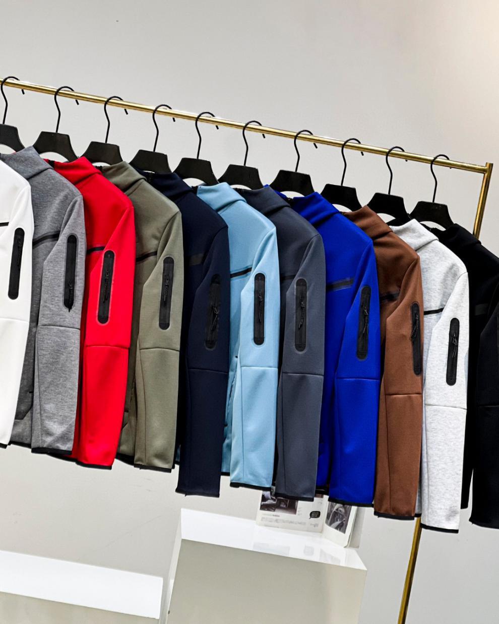 2024 Spring and Autumn Casual Sports Cotton Air Layer Hooded Zipper Cardigan Men's Jacket 490 Coat