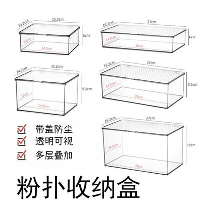 Makeup Cotton Swab Storage Box Makeup Remover Cotton Toothpick Line Acrylic Box Desktop Beauty Egg Cosmetics Storage Box