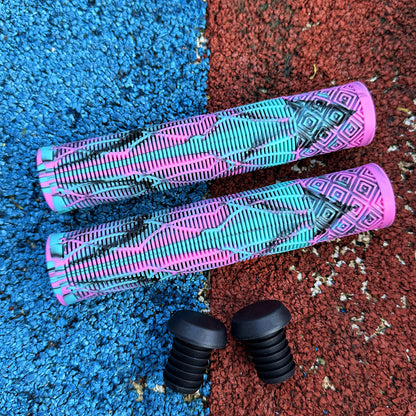 Universal extended mixed color mountain bike handle cover vertical rubber non-slip soft handle cycling bicycle grip accessories