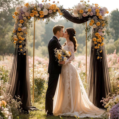 Wedding gauze curtain white gauze cross-border outdoor gauze curtain scene background decoration party wedding gauze wedding arch