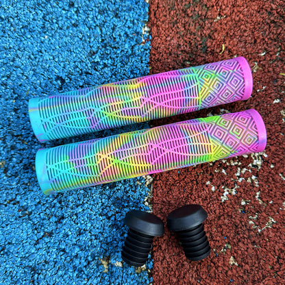Universal extended mixed color mountain bike handle cover vertical rubber non-slip soft handle cycling bicycle grip accessories