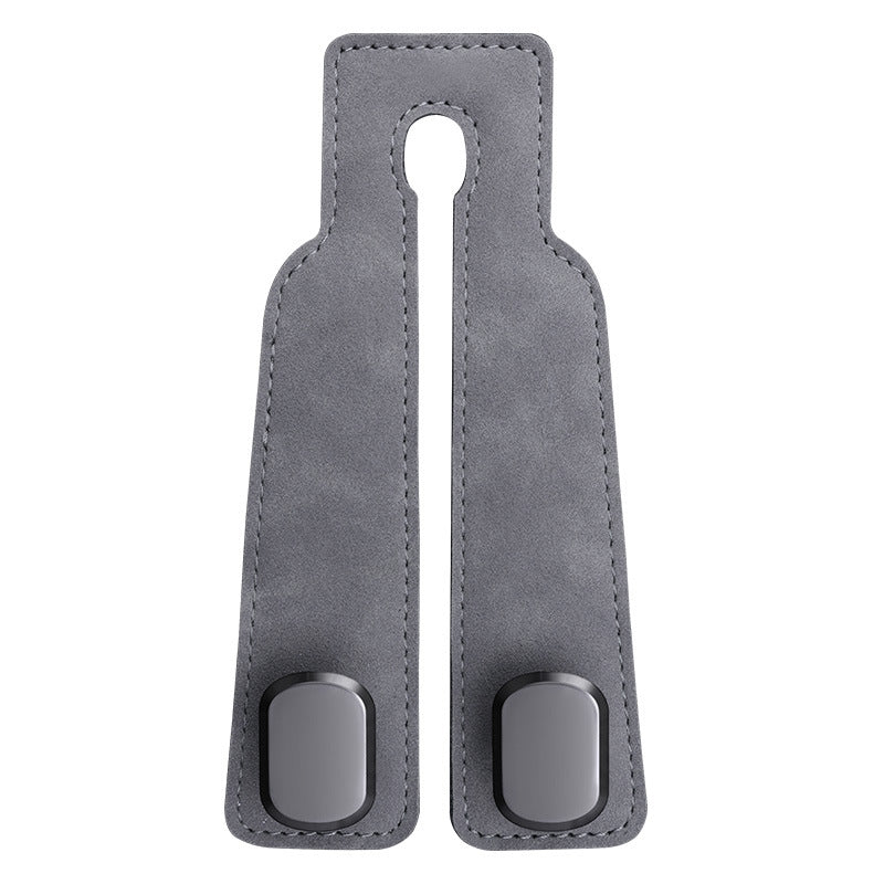 Car rear seat storage small hook turned leather zinc alloy ABS car double hook