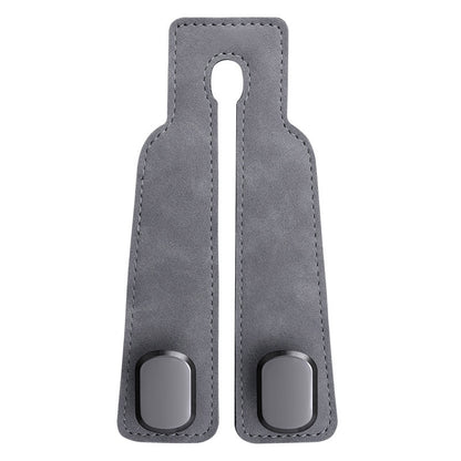 Car rear seat storage small hook turned leather zinc alloy ABS car double hook