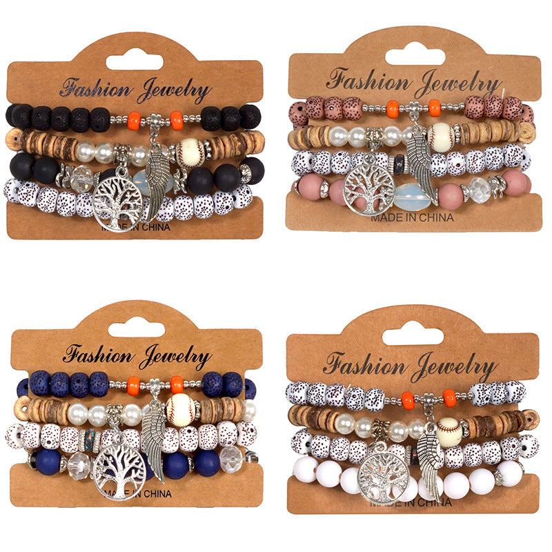 European and American Cross-Border Hot-Selling New Bohemian Bracelets Creative Tassel Multi-Layer Beaded Bracelets Fashion Jewelry