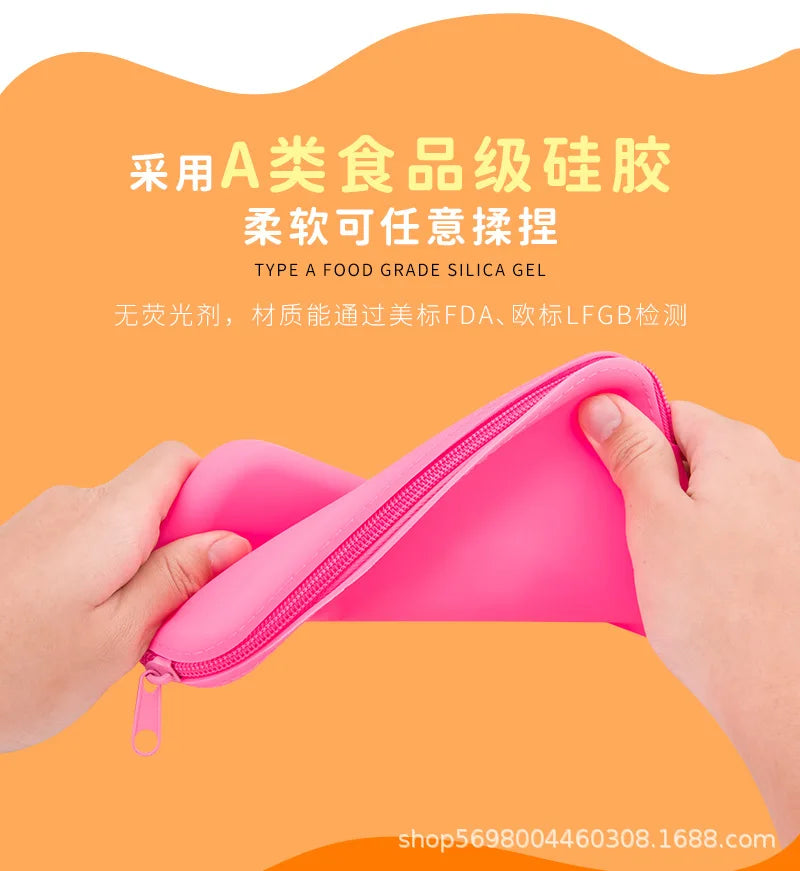 Silicone Travel Data Cable Clutch Bag for Storing Mobile Phones, Earphones, Makeup Brushes, and Cosmetics, Ins-Style Foreign Trade