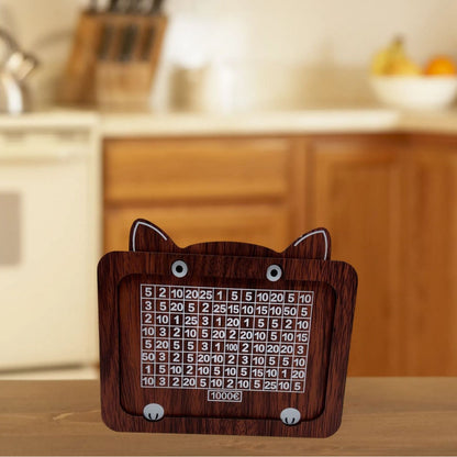 Cross-border Explosions Money Box With Counter Retro Creative Reusable Wooden Piggy Bank