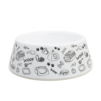 Melamine pet bowl wholesale ins style high-looking dog non-slip rice bowl medium and small dog Teddy golden retriever drop-resistant bowl