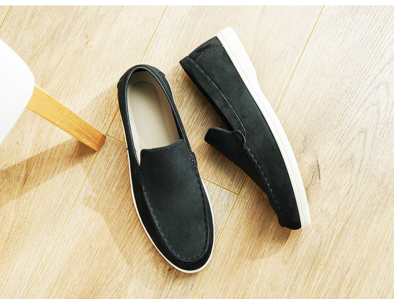 Cross-Border Popular Slip-On Suede Loafers Slip-On Slip-Ons Casual Fashion Beanie Shoes for Men Dropshipping