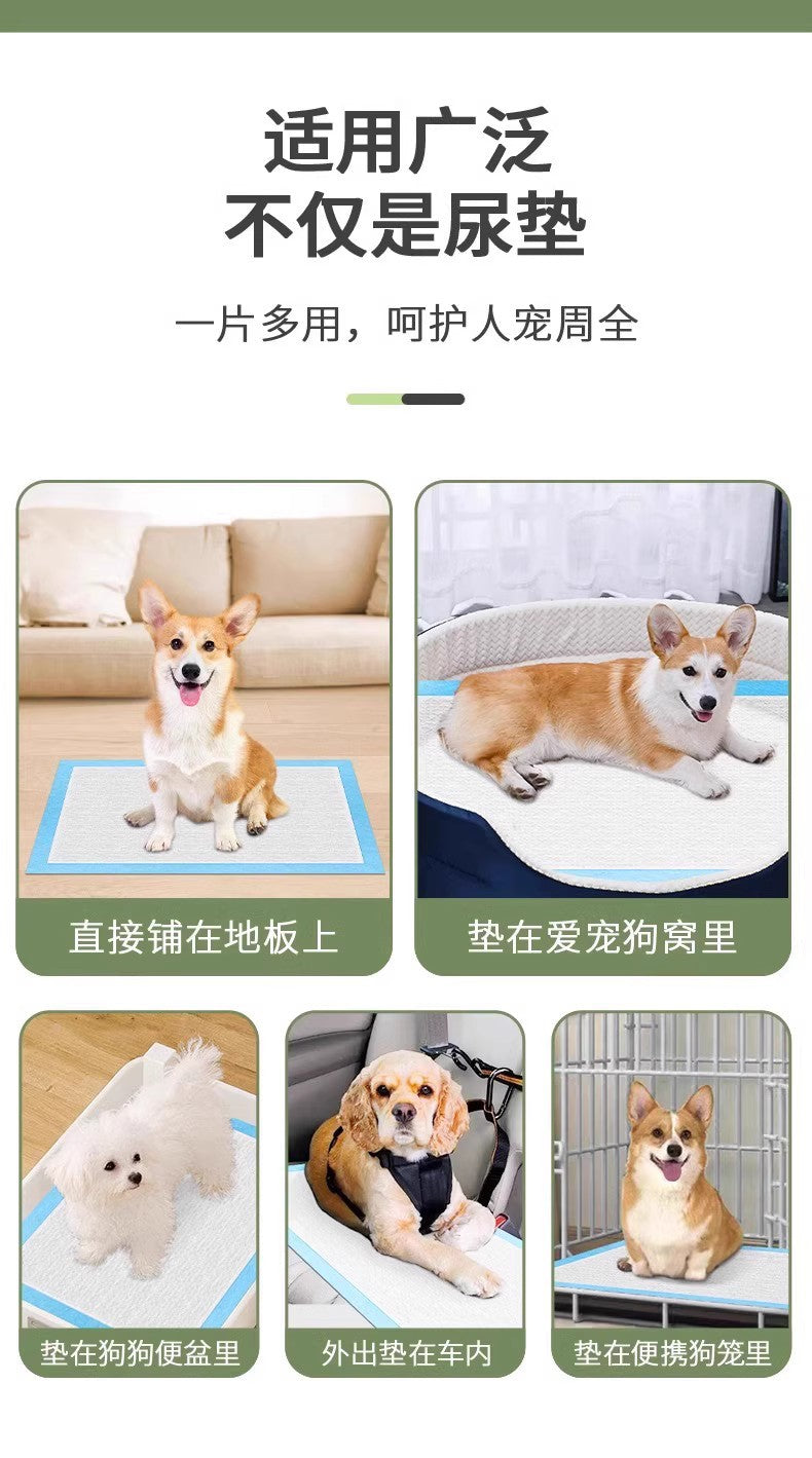 Thickened Bamboo Charcoal Deodorizing Pet Pee Pads, Absorbent Pads for Dogs and Cats, Suitable for Teddy Dogs, Available for Dropshipping