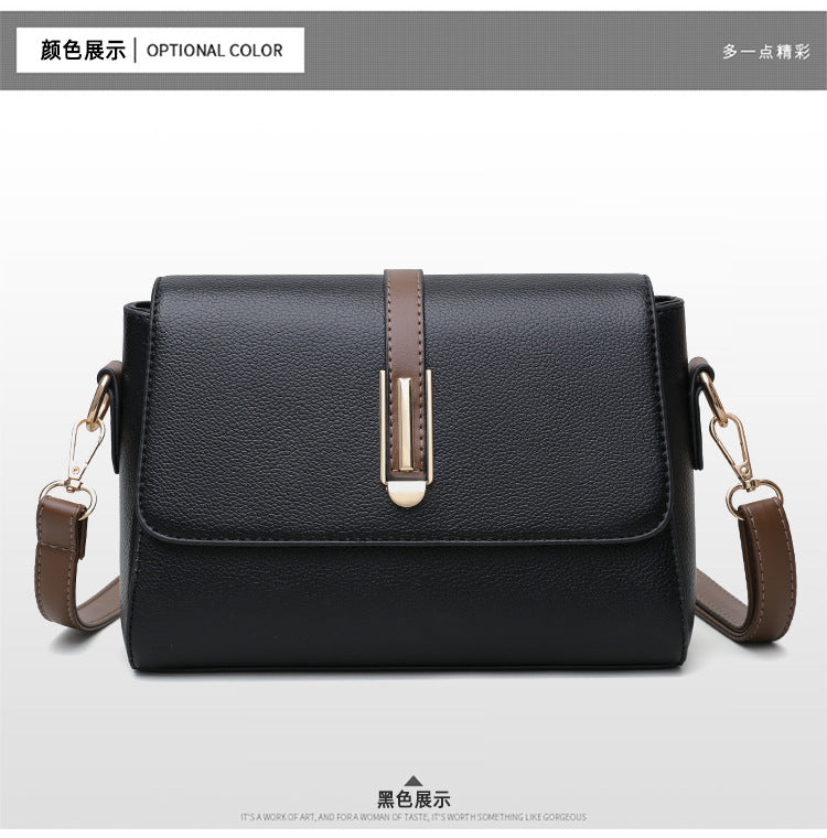 Small Square Bag for Women 2026 New Fashion Soft Leather Women's Shoulder Crossbody Bag Pure Color High-Quality Texture Middle-Aged Mom Bag