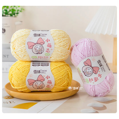 Snowball Macey Core Matte Chenille Fine Wool DIY Handmade Knitted Doll Scarf Hat Hair Accessories Crochet