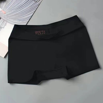 Summer Mid-waist Safety Pants Belly-closed Breathable Boxers Ice Silk Seamless Underwear Anti-light Leggings Women's Boxers