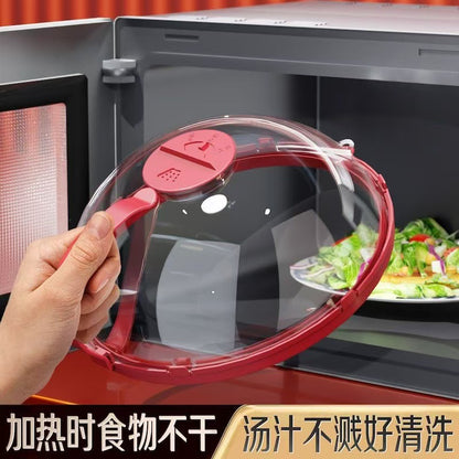 Microwave Oven Splash Cover High Temperature Resistant Bowl Cover Household Food Grade Plastic Heating Cover Special Hot Vegetable Cover for Fresh Keeping