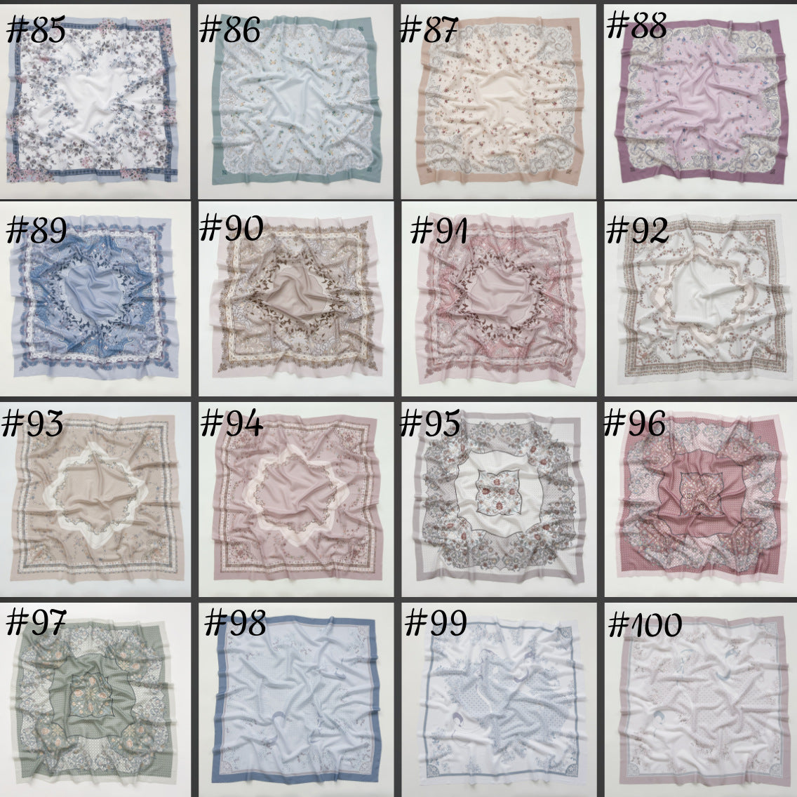 Cross-Border New Product Voile Print 110 Square Scarf Classic Lace Scarf Turban Malaysian Shawl