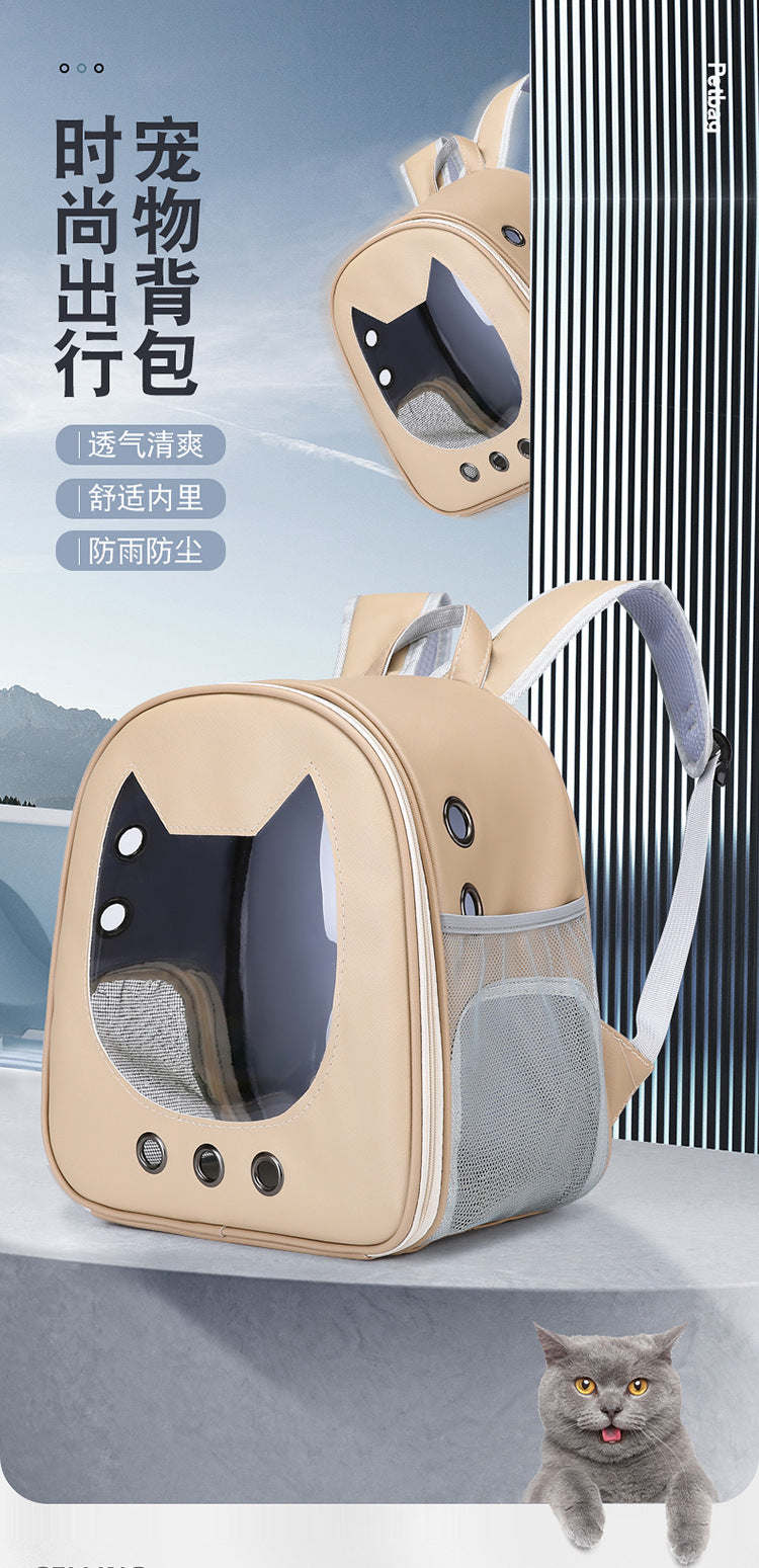 Pet Supplies Cat Carrier Backpack, Space-Style Bag, Light Transparent Pet Carrier, Comfortable and Breathable Cat Backpack, Large Capacity