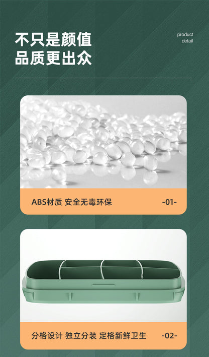 T5135 Portable Seven-Day Pill Box, One-Week Large-Capacity Storage Box, Sealed Pill Box, Portable Pill Dispenser
