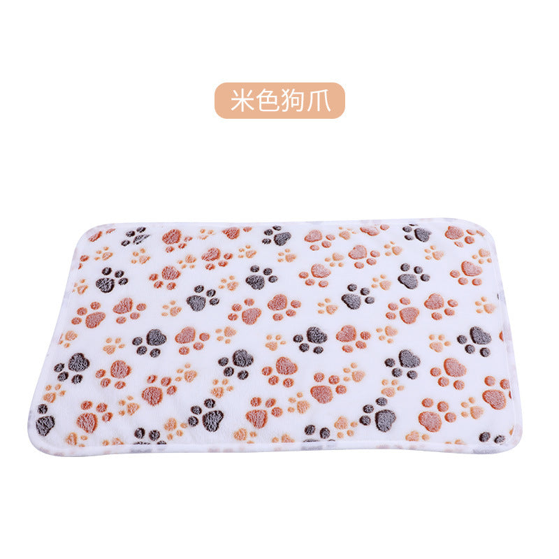 Cross-border pet blanket mat cat and dog flannel blanket autumn and winter warm blanket pet sleeping mat wholesale