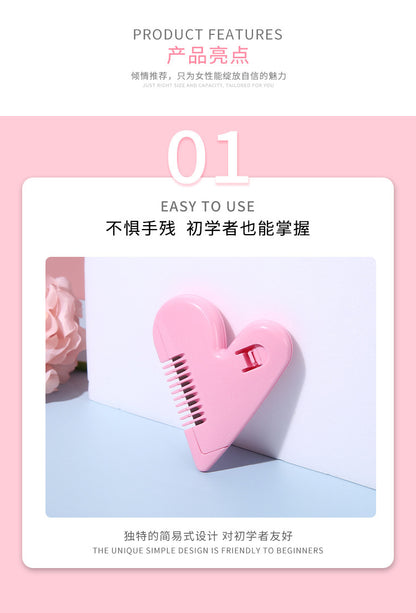 Heart Double-Sided Hair Comb Hair Trimming Knife Self-Service Trimming Bangs Scissors Thinning Hair Removal Tip Split Ends Beauty Tool