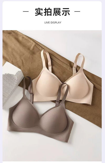 Hand-held fixed cup extended large seamless underwear women's small breast gathered accessory breast anti-sagging soft support bra