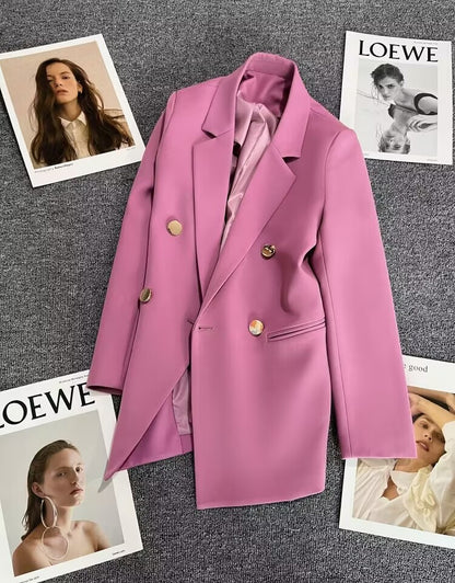 Orange Suit Jacket Women's 2025 Spring and Autumn New Korean High-end Temperament Popular Suit 22 Colors
