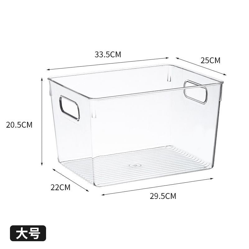 Desktop Storage Box Small Miscellaneous Stationery Sticky Notes Handbook Pencil Transparent Narrow Long Storage Storage Box
